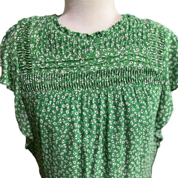 Joie floral ruffled cap sleeve shirt - Picture 3 of 12